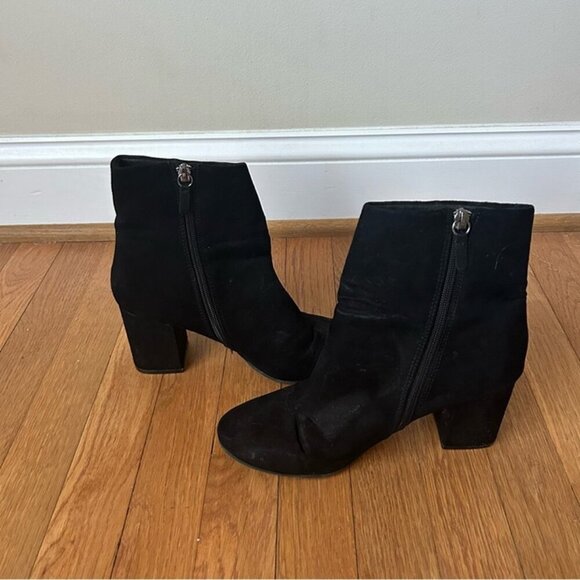 Qupid Black Faux Suede Heel Ankle Malone Boots Booties Women’s Size 8 - Picture 7 of 9